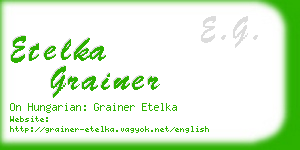 etelka grainer business card